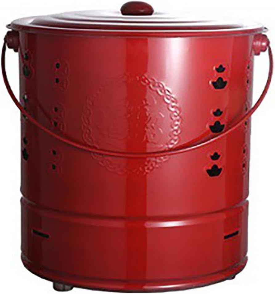 Feuertonne für Den Garten, Verbrennungstonne, Brennfass Aus Edelstahl mit Deckel und Griff ...